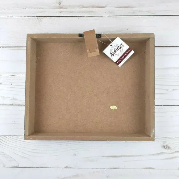 Box Sign Shelf Sitter Fall Plaid Harvest Blessings Wall Hanger - Picture 2 of 3